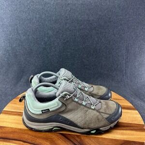 Oboz Sapphire Low Hiking Shoes Womens Size 10 Leather B-Dry Charcoal Beach Glass